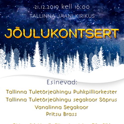 21.12.2019 Tallinna Tuletõrjeühingu jõulukontsert Jaani kirikus